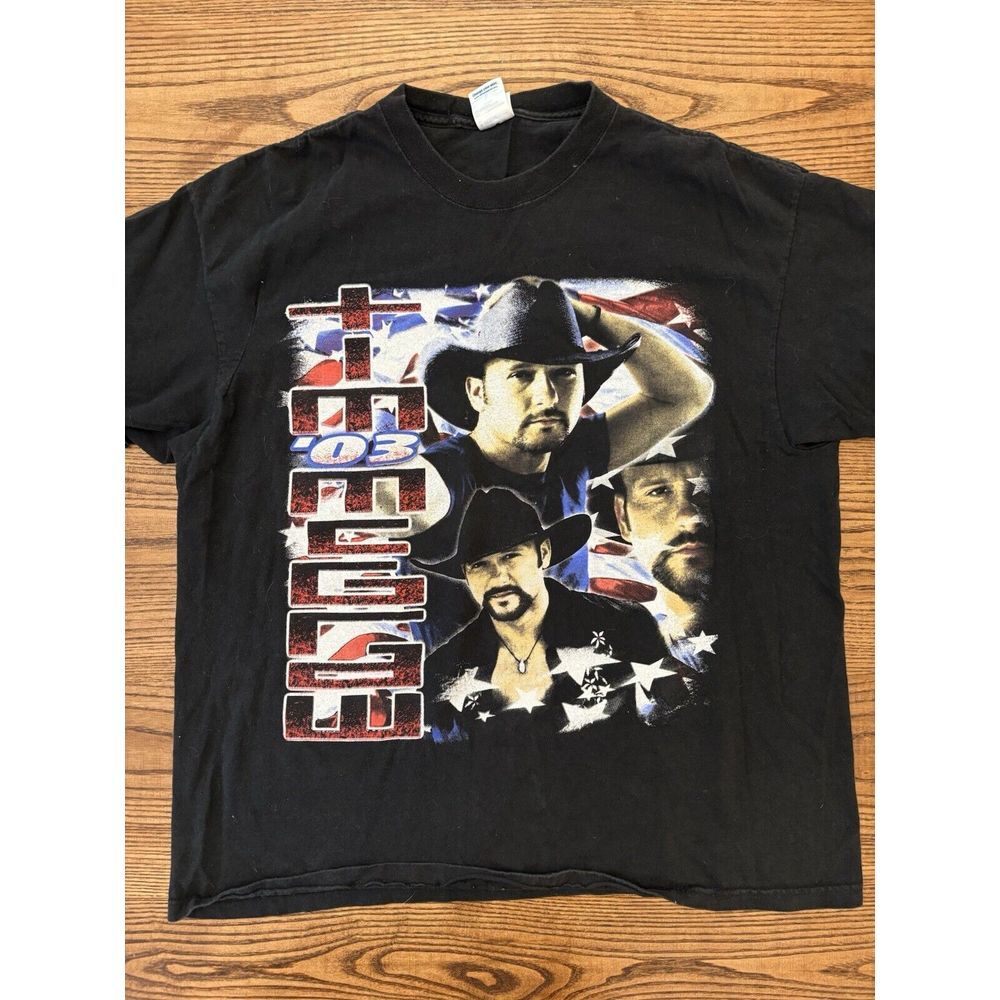 Vintage 2003 Tim McGraw & The Dancehall Doctors One Band Show T-Shirt‎ Size XL